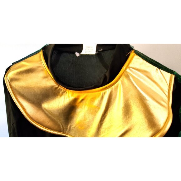 EGYPTIAN ANUBIS cosplay Halloween Costume shirt cape mask adult Medium NO PANTS - Picture 6 of 10